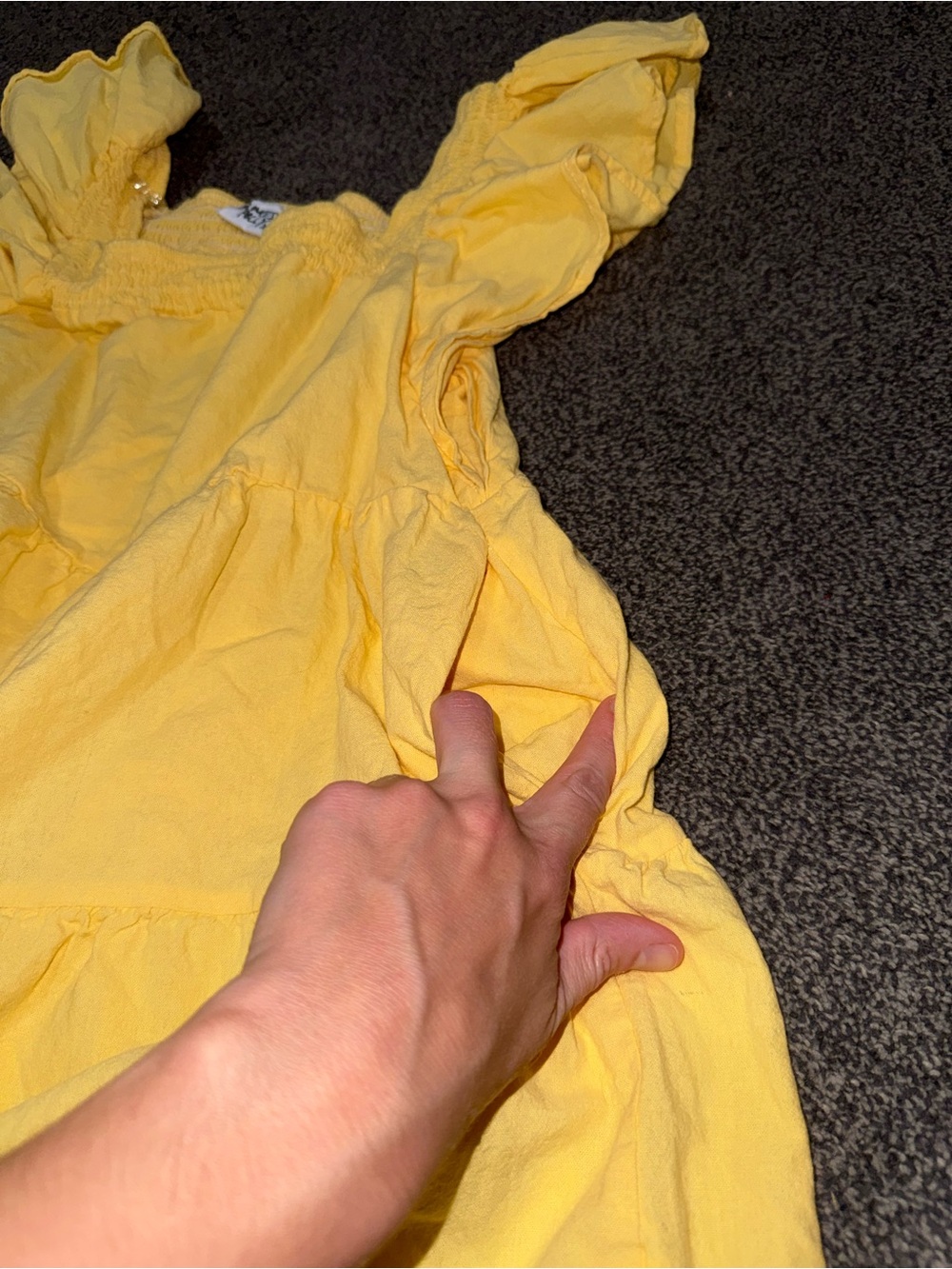 Princess Polly Yellow Tiered Ruffle Dress Size 4 Boho Cottagecore Style - Picture 7 of 9